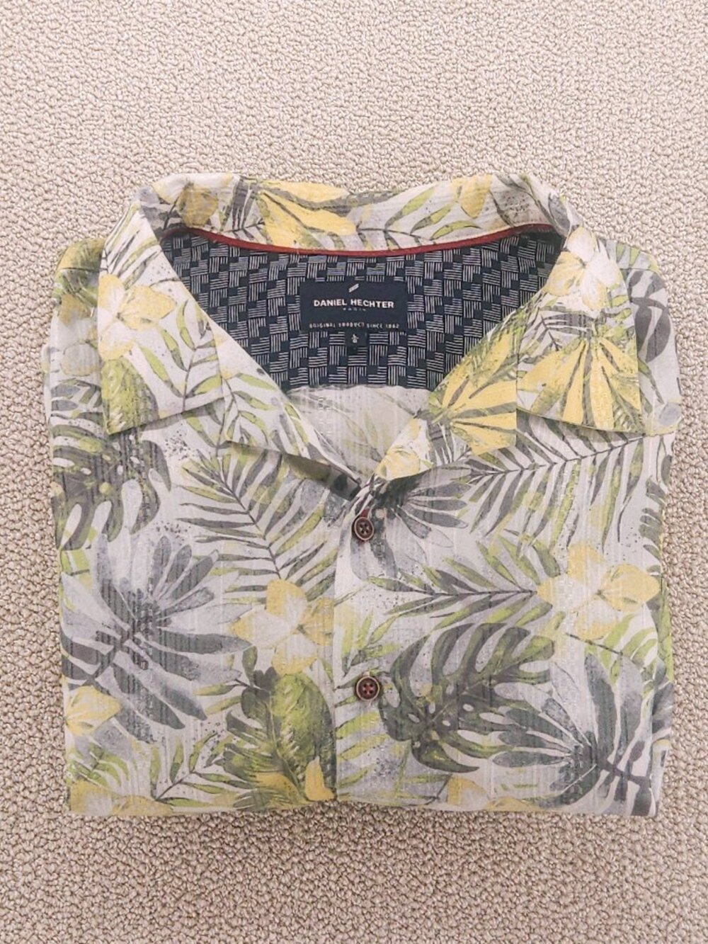 Daniel Hechter Men's Button Up Hawaiian Floral Shirt